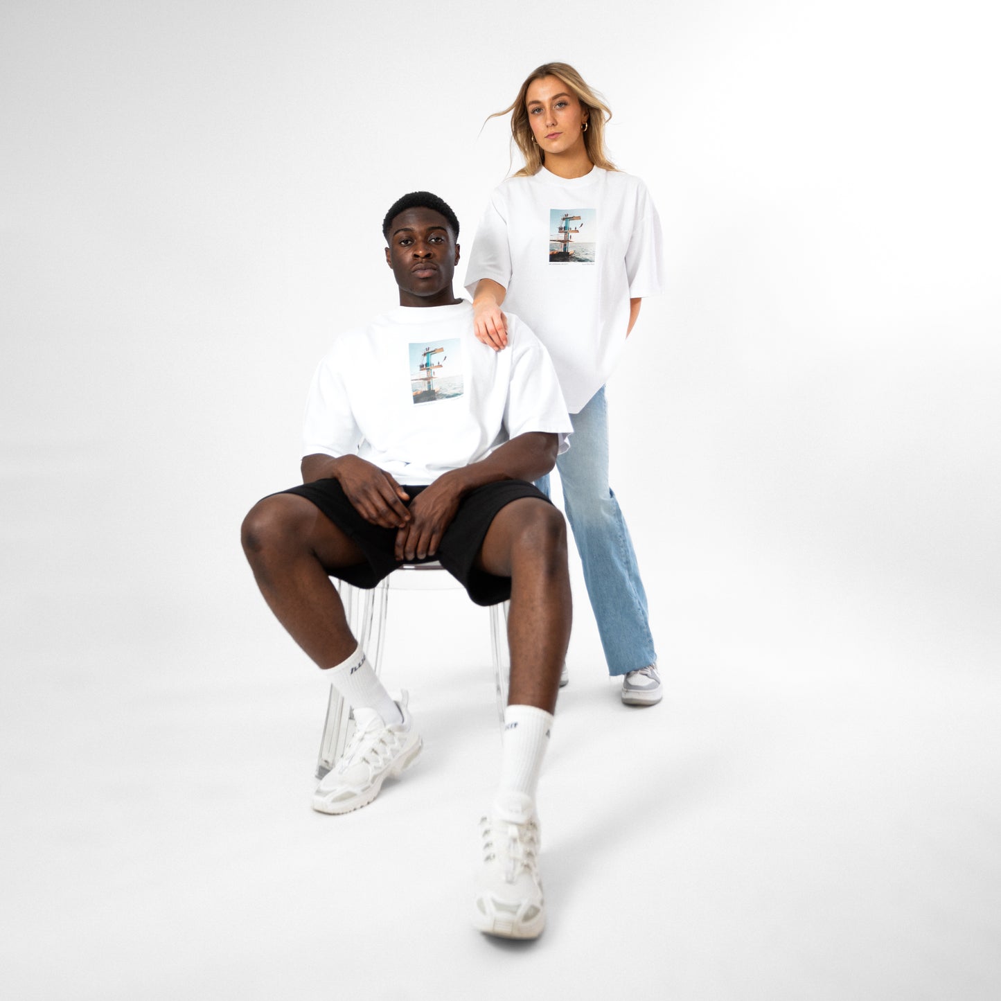 "NO LIFEGUARD" TEE